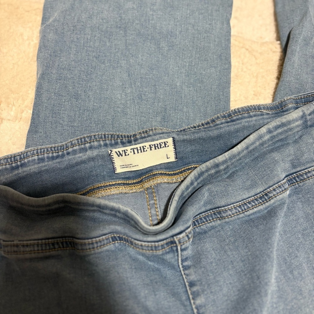 Free People We The Free In My Feelings Cropped Slim Flare Jeans L - Picture 3 of 4
